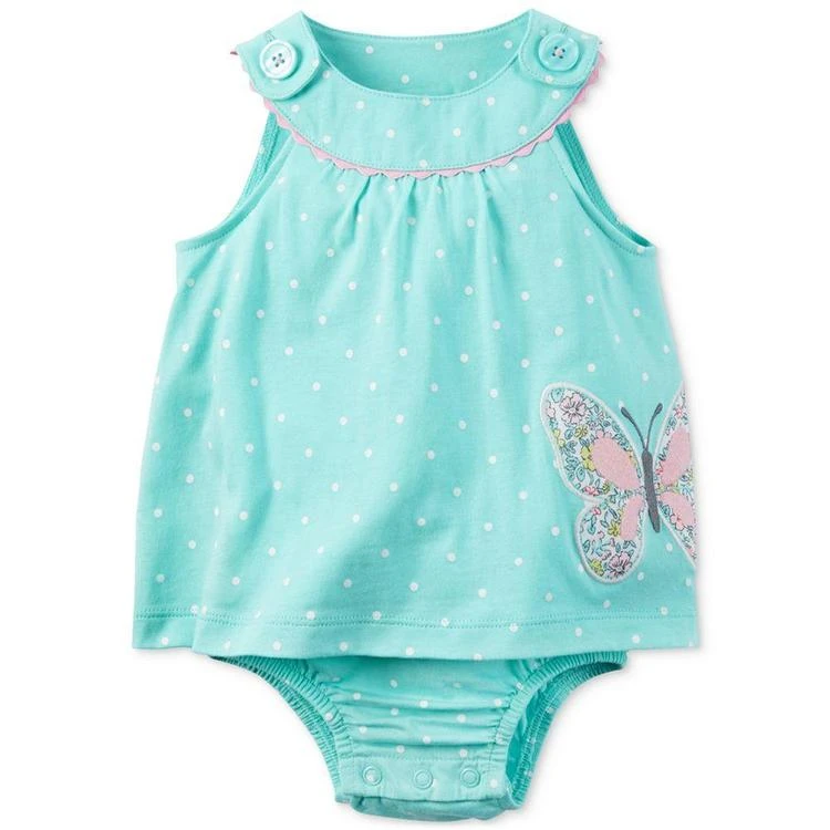 商品Carter's|Cotton Dot-Print Skirted Butterfly Romper, Baby Girls (0-24 months),价格¥135,第1张图片