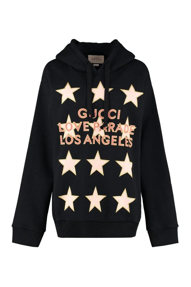 商品Gucci|Gucci Star Print Oversized Drawstring Hoodie,价格¥4733,第1张图片