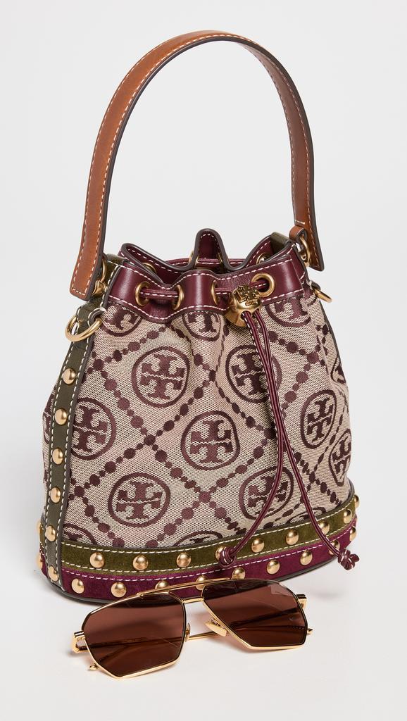 商品Tory Burch|Tory Burch T Monogram Jacquard Studded Bucket Bag,价格¥4442,第5张图片详细描述