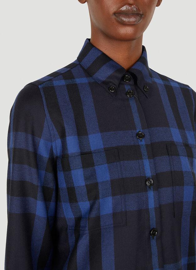 Anette Check Shirt in Blue商品第5张图片规格展示