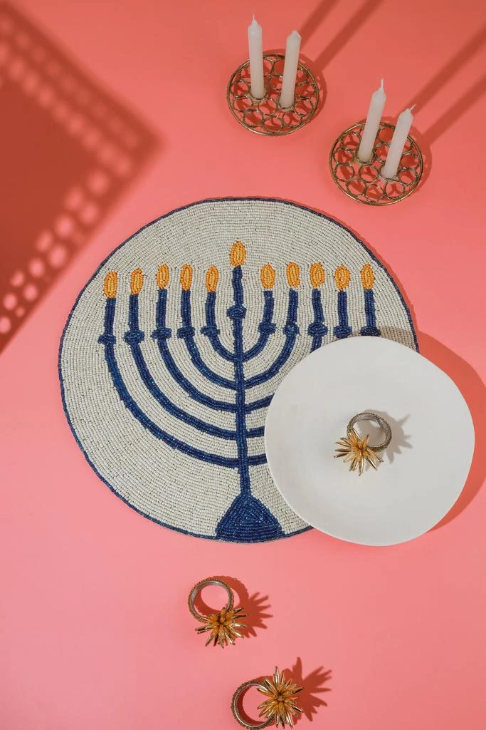 商品Tiramisu|The "Chanukah Frost" Beaded Placemat,价格¥305,第2张图片详细描述
