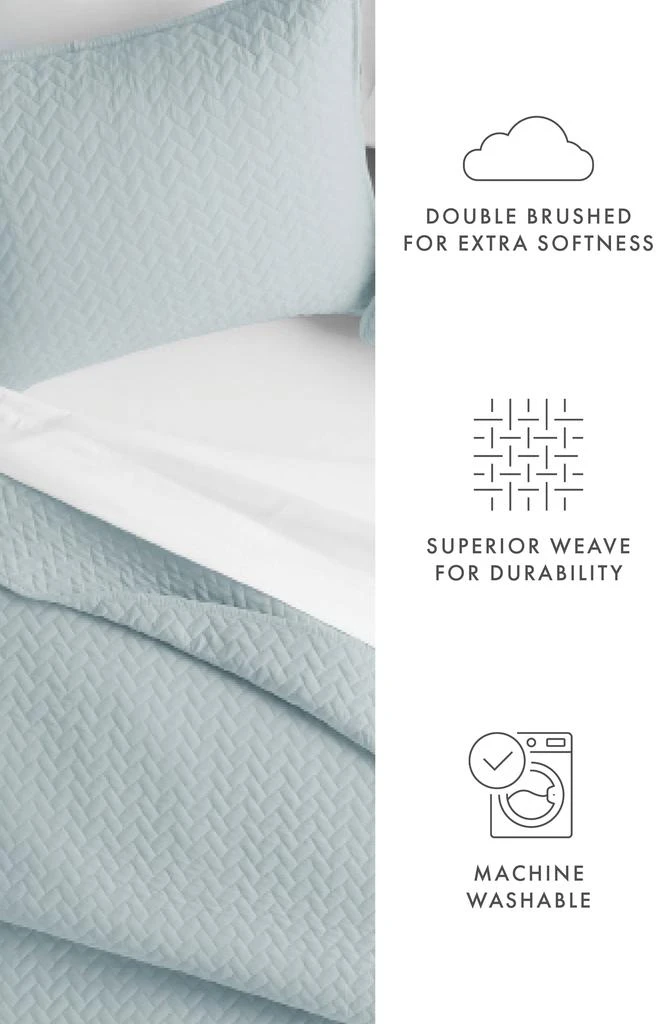 商品IENJOY HOME|IENJOY HOME Premium Ultra Soft Herring Pattern Quilted Coverlet Set,价格¥473,第5张图片详细描述