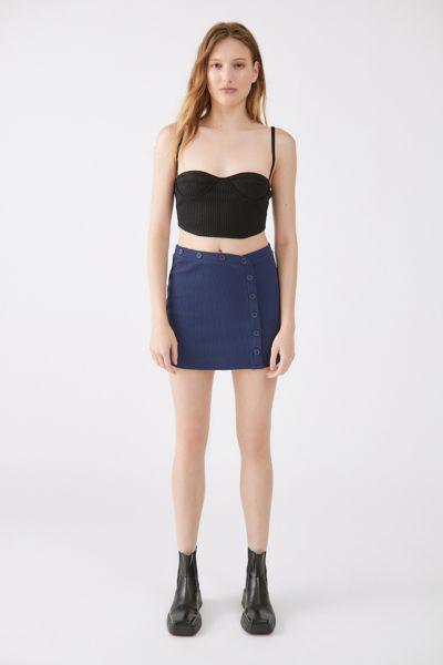 UO Claira Side-Button Mini Skirt商品第3张图片规格展示