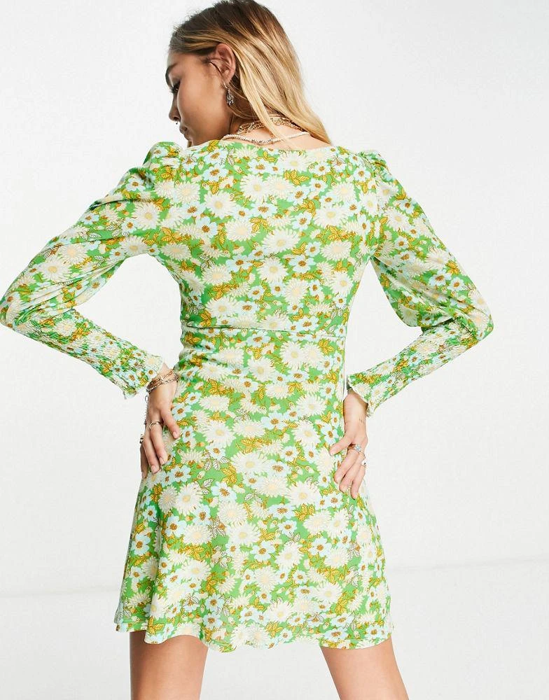 商品Topshop|Topshop 70s floral jersey mini dress,价格¥136,第2张图片详细描述