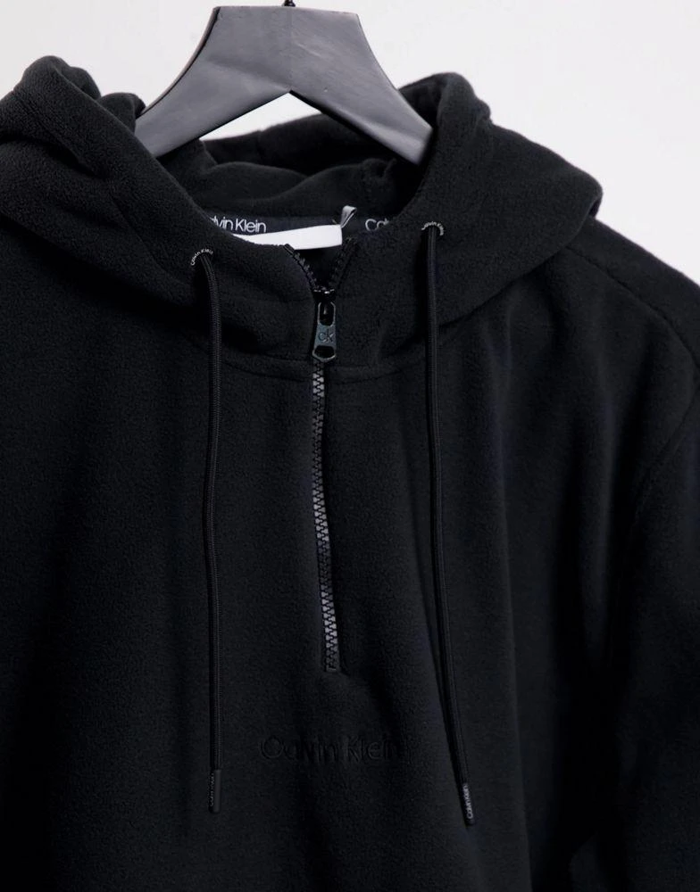 商品Calvin Klein|Calvin Klein ASOS Exclusive polar fleece hoodie in black,价格¥344,第2张图片详细描述