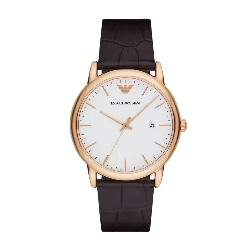 商品[国内直发] Emporio Armani| 皮质表带经典时尚休闲欧美表石英男表AR2502,价格¥996,第1张图片