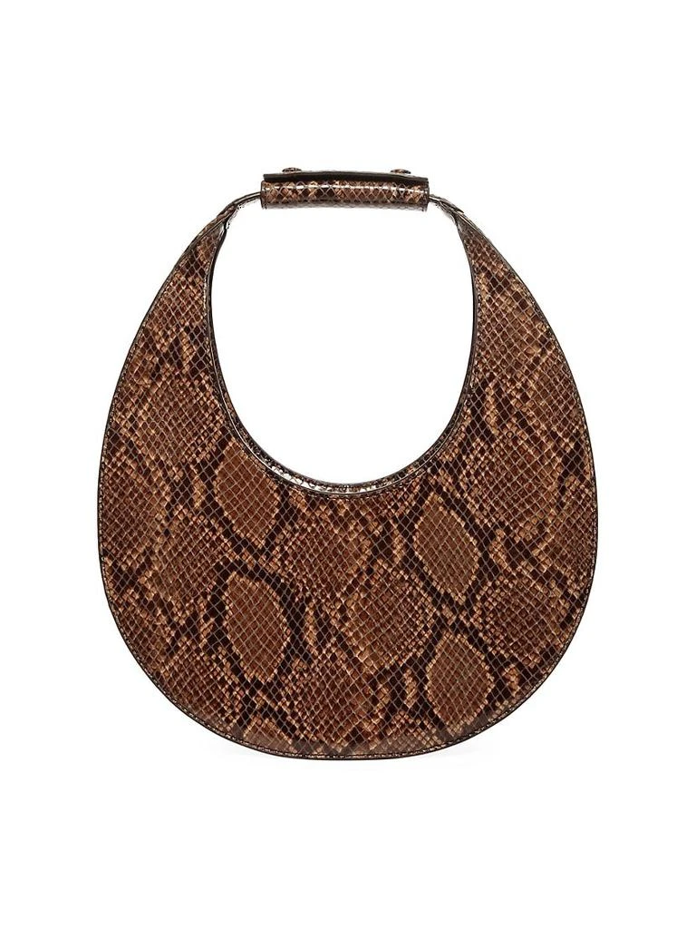 商品Staud|Moon Snakeskin-Embossed Leather Hobo Bag,价格¥2435,第1张图片