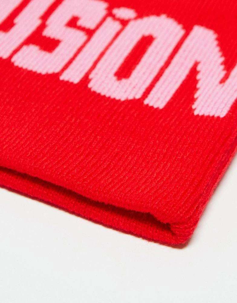 商品COLLUSION|COLLUSION Unisex skater beanie with logo knit in red,价格¥59,第4张图片详细描述