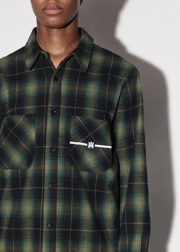 AMIRI Green Logo Flannel Shirt 商品