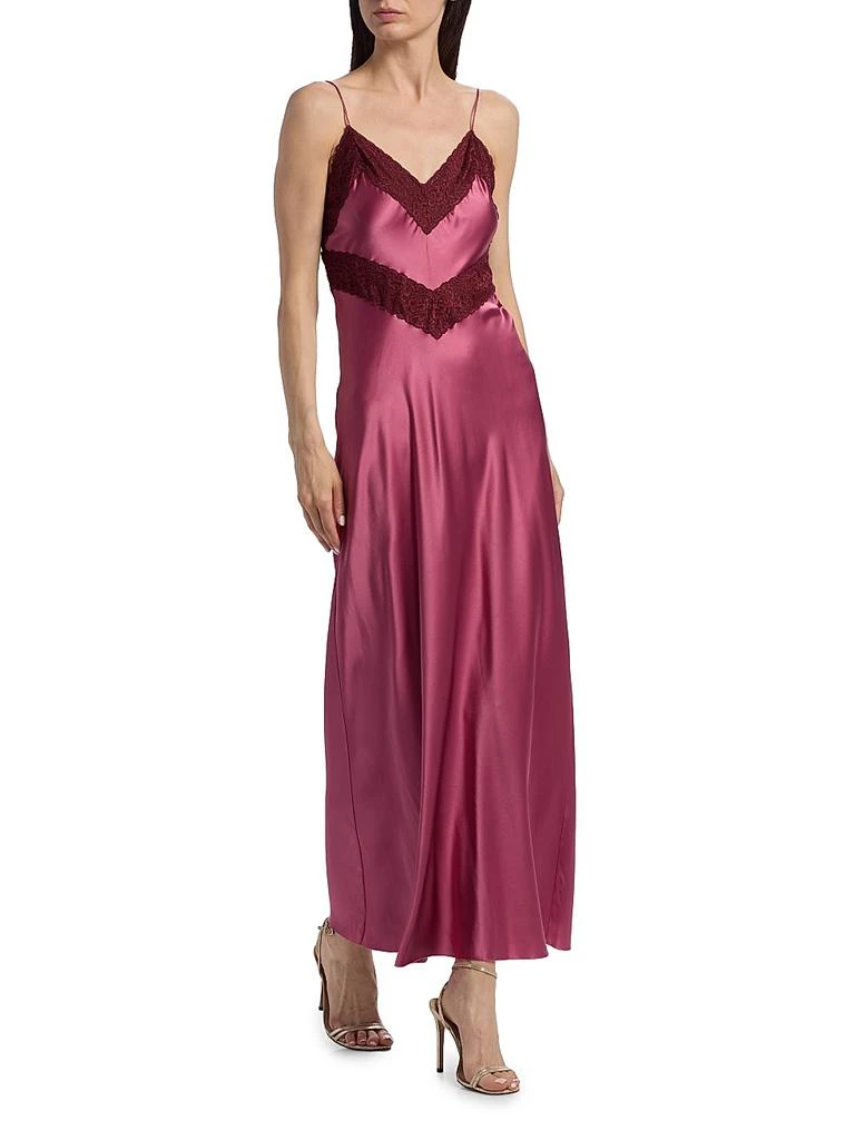 商品LOVESHACKFANCY|Lace-Trim Silk Maxi Dress,价格¥3589,第2张图片详细描述