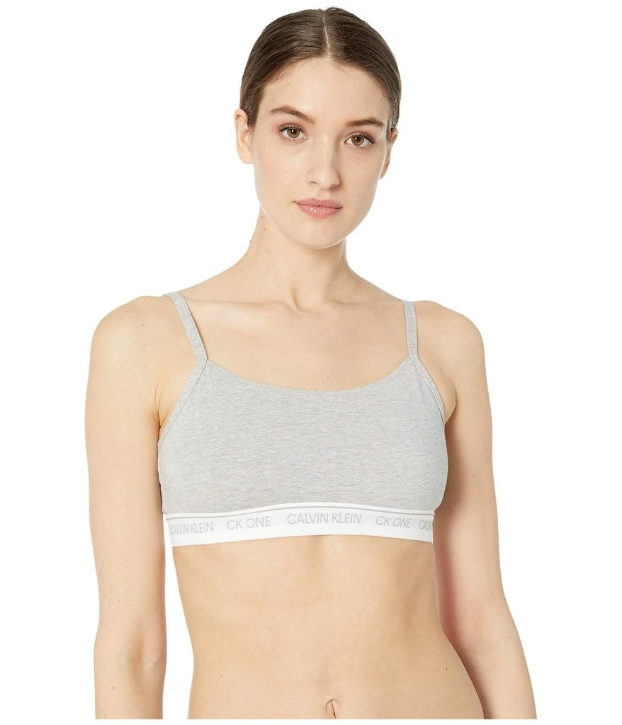 商品Calvin Klein|One Cotton Average + Full Figure Unlined Bralette,价格¥177,第1张图片