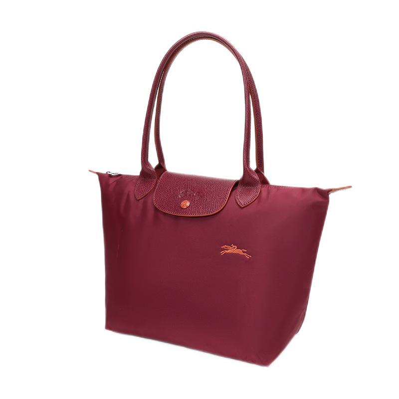 商品[国内直发] Longchamp|LONGCHAMP/珑骧女士长柄可折叠手提单肩包饺子包小号 2605 619 209 紫红色,价格¥595,第1张图片