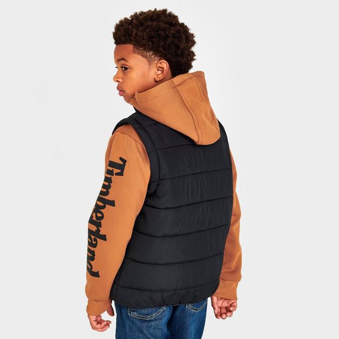 Boys' Timberland Full-Zip Hooded Hybrid Jacket商品第4张图片规格展示
