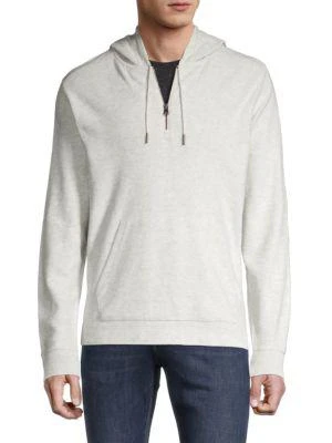 商品Vince|​Textured Quarter-Zip Hoodie,价格¥624,第1张图片