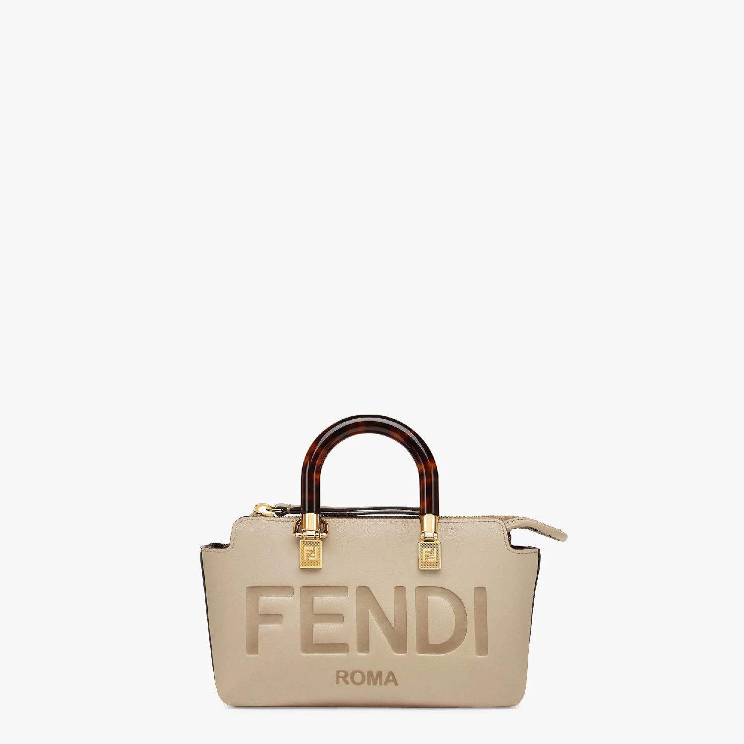 商品Fendi|包邮包税【预售7天发货】 FENDI芬迪 23秋冬 女士 手提包 鸽子灰皮革小号Boston手袋 8BS067ABVLF0E65,价格¥10641,第1张图片