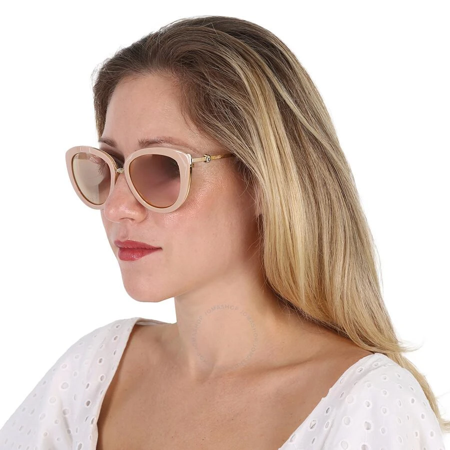 商品Cartier|Brown Rose Gold Mirror Cat Eye Ladies Sunglasses CT0247S 004 54,价格¥4827,第2张图片详细描述
