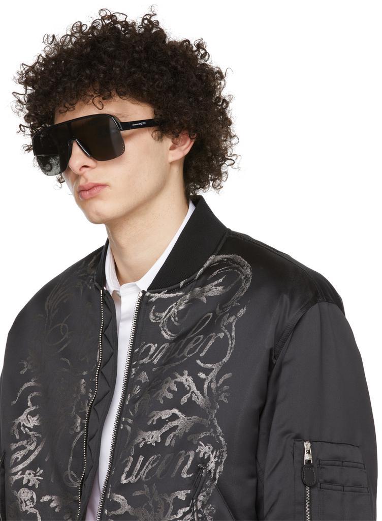商品Alexander McQueen|Black Shield Sunglasses,价格¥2180,第6张图片详细描述