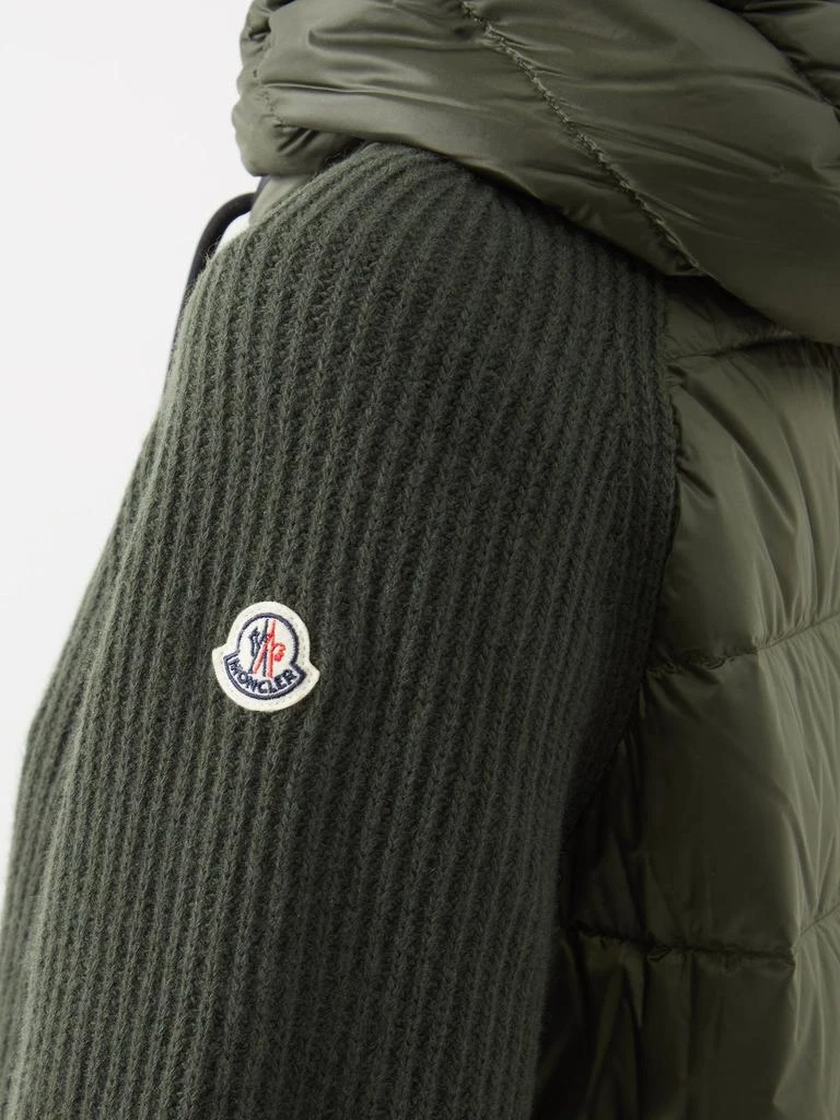 商品Moncler|Padded ribbed-wool hooded cardigan,价格¥8743,第4张图片详细描述