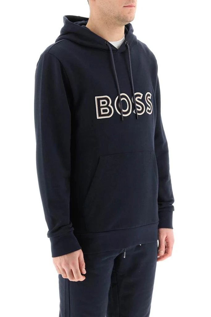 商品Hugo Boss|Boss logo embroidery hoodie,价格¥907,第2张图片详细描述