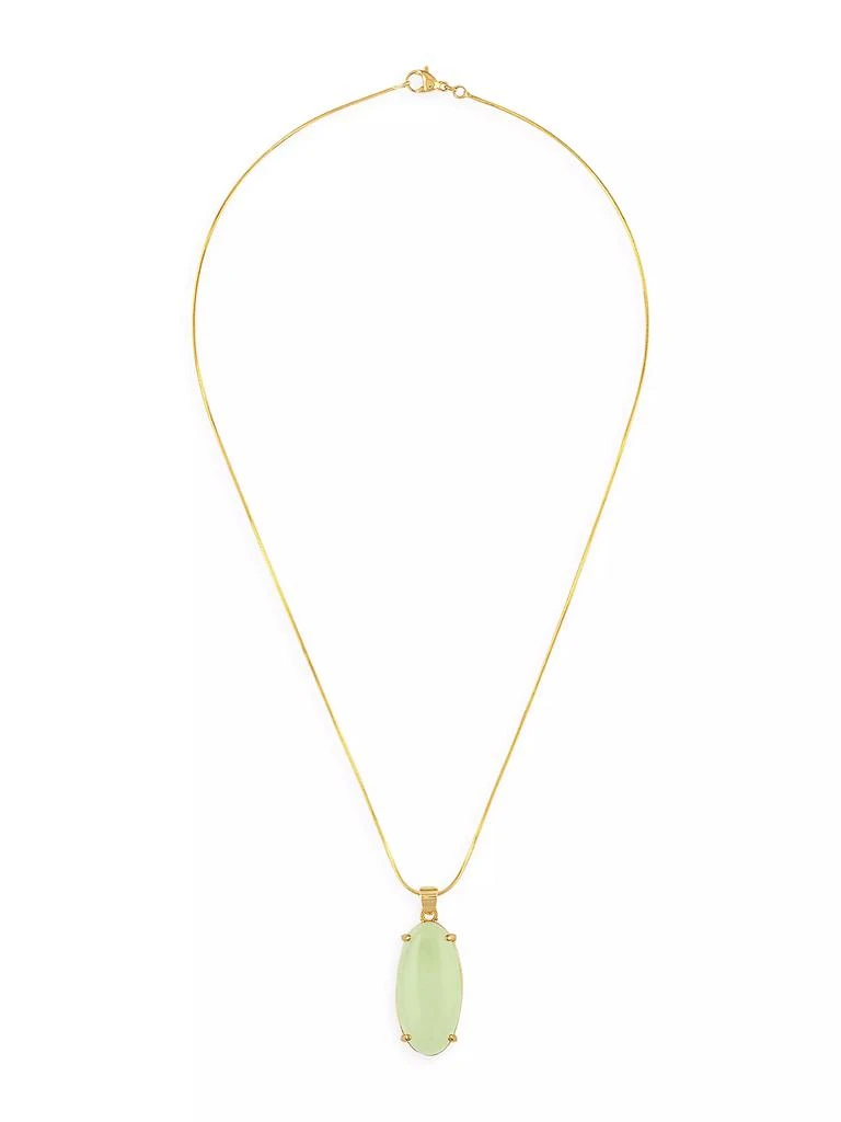 商品Alexa Leigh|Greta 14K Gold-Filled & Jade Pendant Necklace,价格¥1687,第1张图片