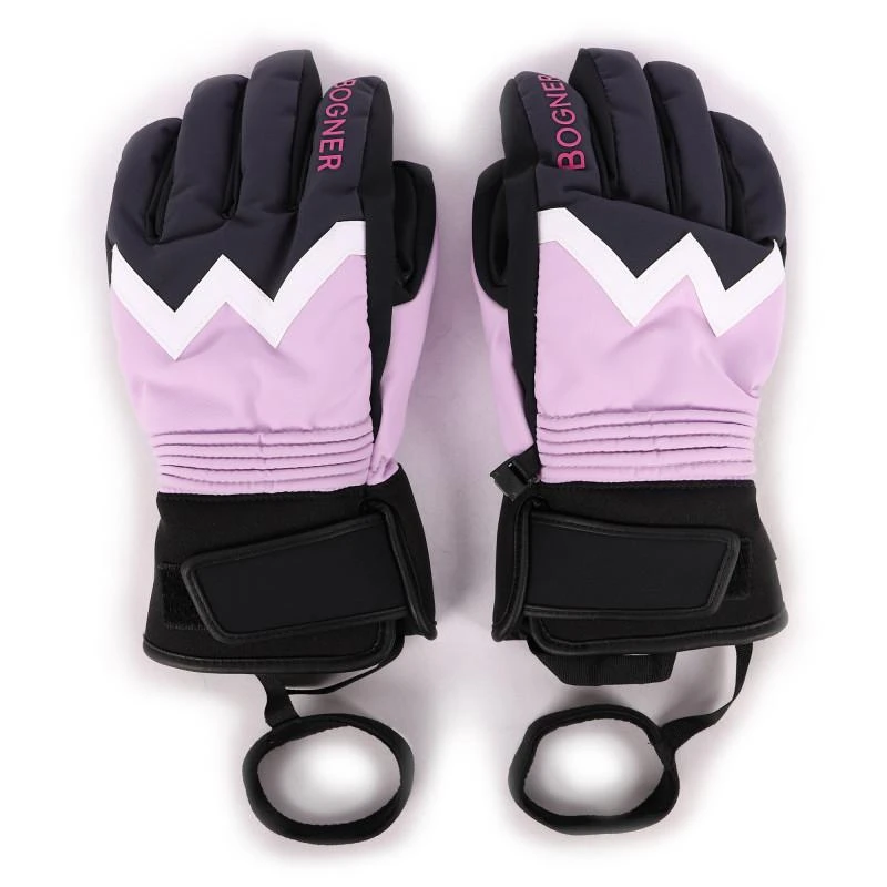 商品Bogner|Logo ski gloves in lilac and black,价格¥1277,第1张图片