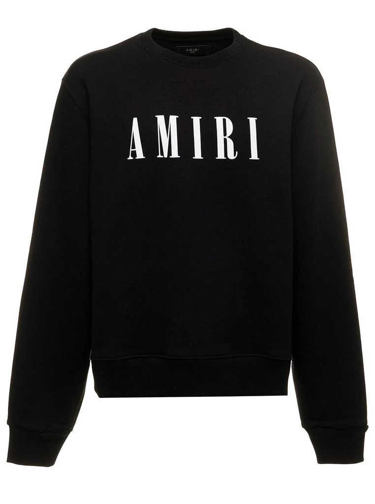 商品AMIRI|Amiri Man's Black Cotton Crew neck Sweatshirt with  Logo Print,价格¥4195,第1张图片