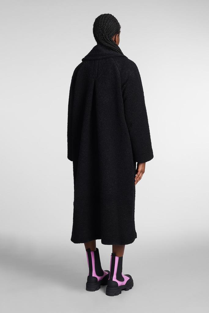 Ganni Coat In Black Wool商品第3张图片规格展示