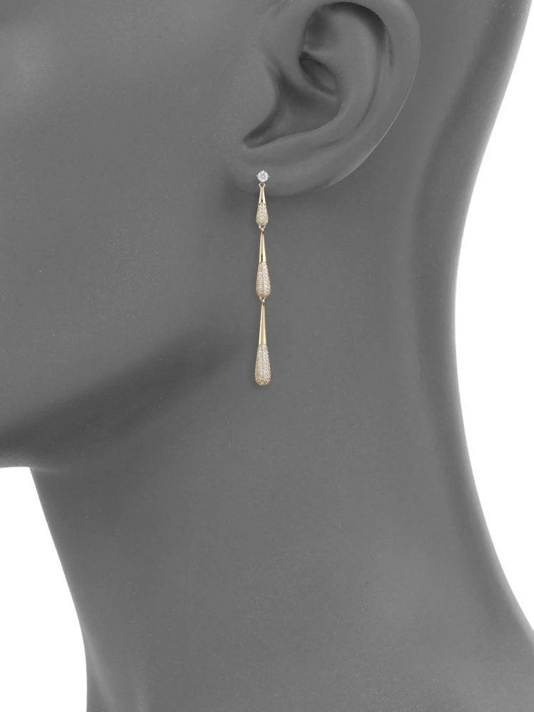 商品Nadri|Dappled Goldplated Linear Earrings,价格¥237,第3张图片详细描述