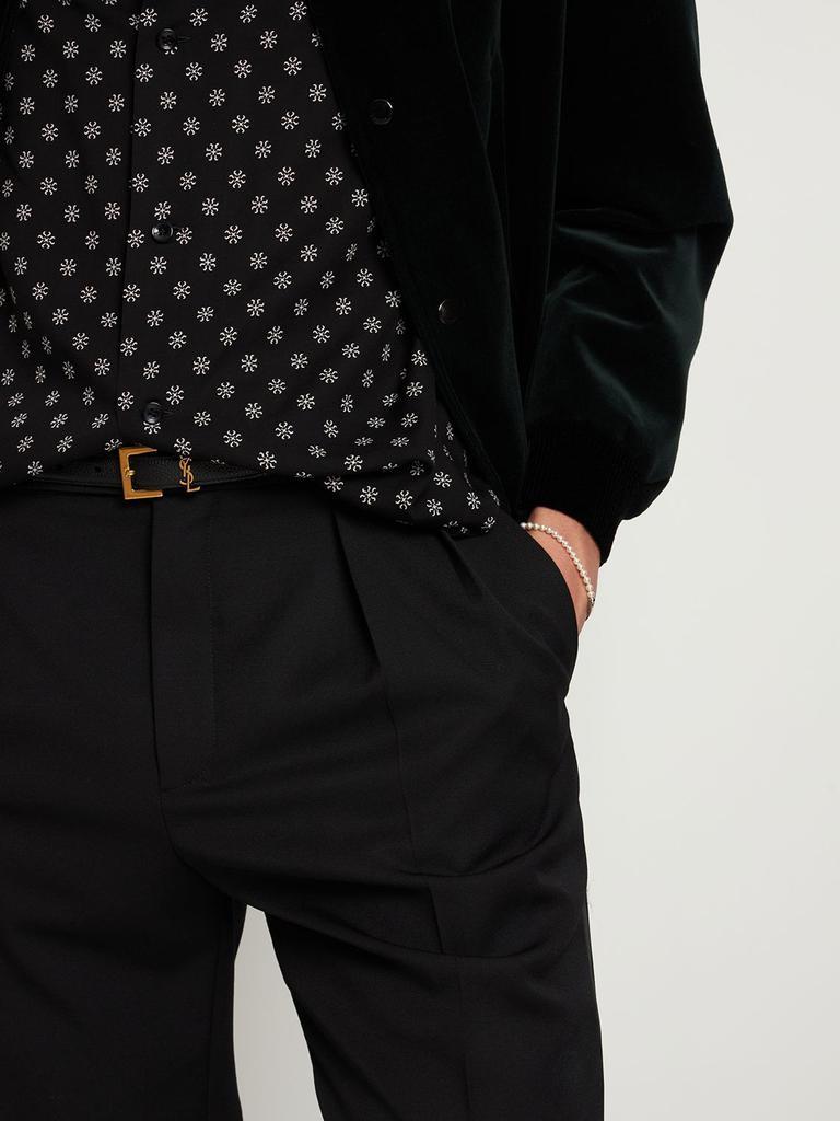 商品Yves Saint Laurent|2cm Ysl Buckle Leather Belt,价格¥3256,第1张图片