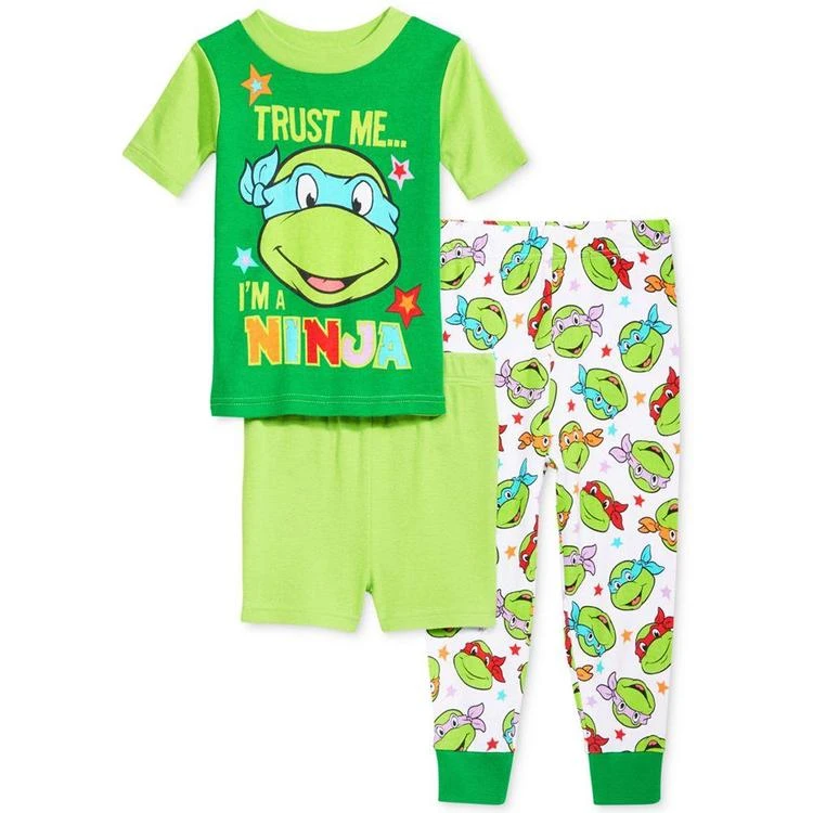 商品Ninja Turtles|幼儿TMNT 3-Pc. I'm A Ninja Cotton Pajama Set, Toddler Boys (2T-5T),价格¥72,第2张图片详细描述