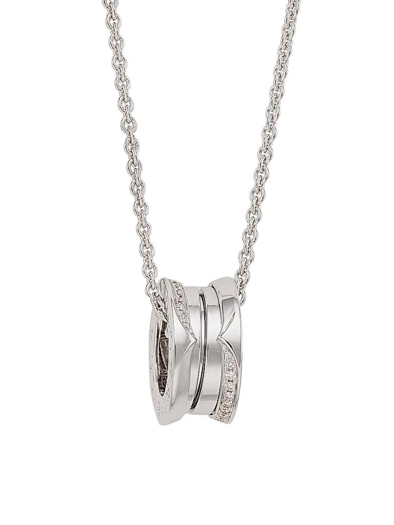 商品BVLGARI|B.Zero1 18K White Gold & Diamond Pendant Necklace,价格¥56021,第1张图片