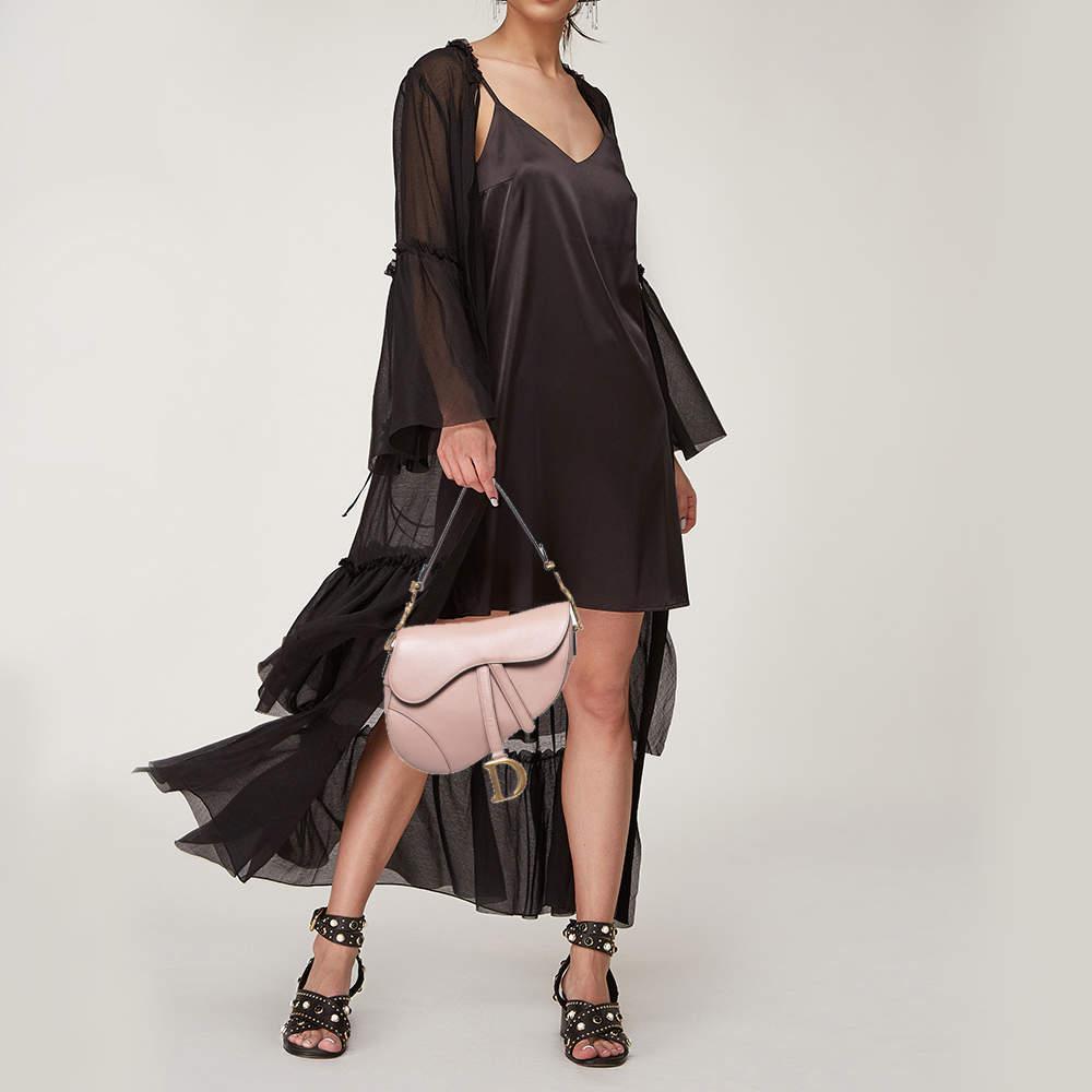商品[二手商品] Dior|Dior Pink Leather Saddle Shoulder Bag,价格¥21620,第4张图片详细描述