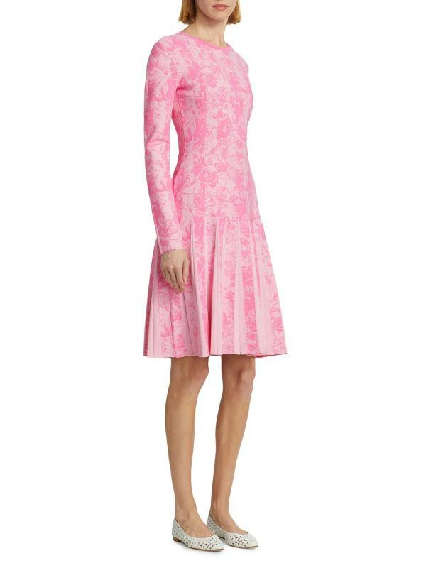 商品LELA ROSE|Knitted Jacquard Knee-Length Dress,价格¥3844,第3张图片详细描述
