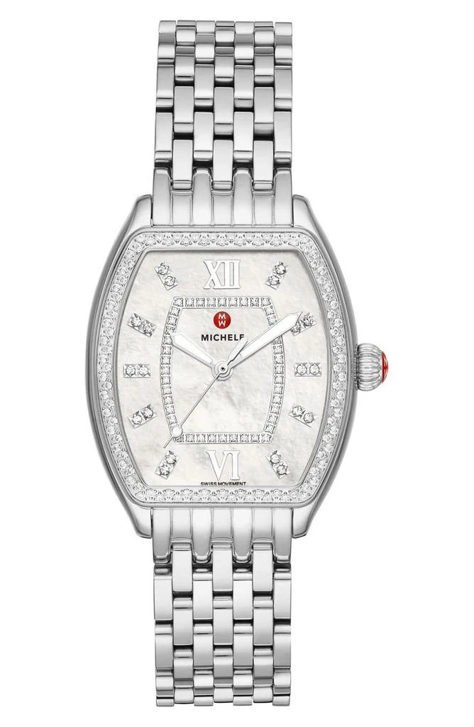 商品Michele|Women's Diamond Accent Interchangeable Stainless Steel Strap Watch, 31mm x 32mm - 0.63 ctw,价格¥11708,第1张图片