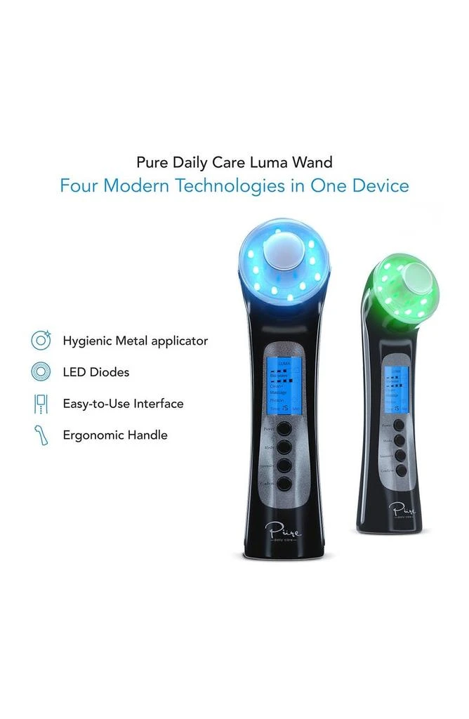 商品PURE DAILY CARE|Luma 4-in-1 Skin Therapy Wand - Ion Therapy LED Light Machine,价格¥661,第2张图片详细描述