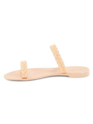 商品Stuart Weitzman|Sawyer Braided Jelly Flat Sandals,价格¥525,第4张图片详细描述
