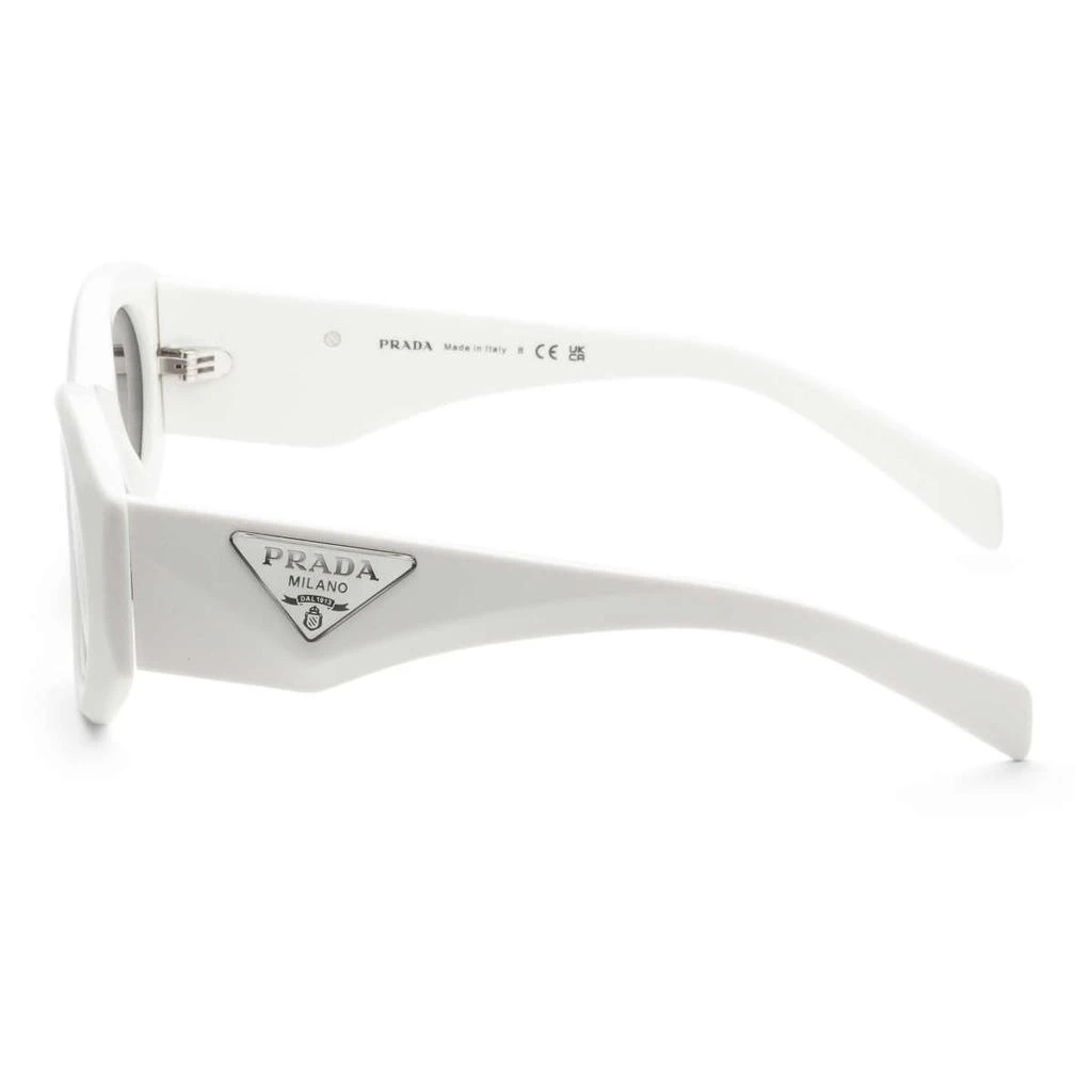 商品Prada|Prada 白色 椭圆 太阳镜,价格¥1307,第2张图片详细描述