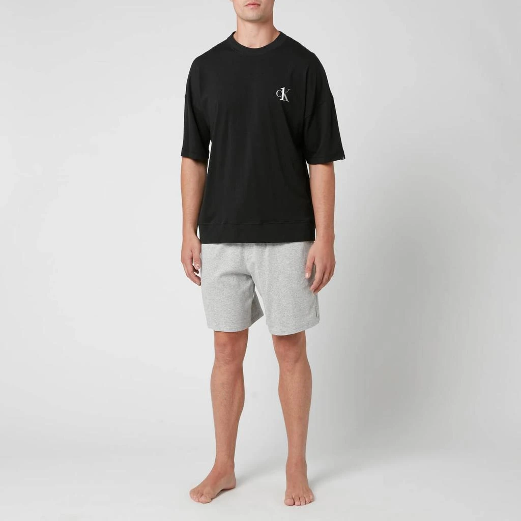 商品Calvin Klein|Calvin Klein Men's Jersey Crew Neck T-Shirt - Black,价格¥137,第3张图片详细描述