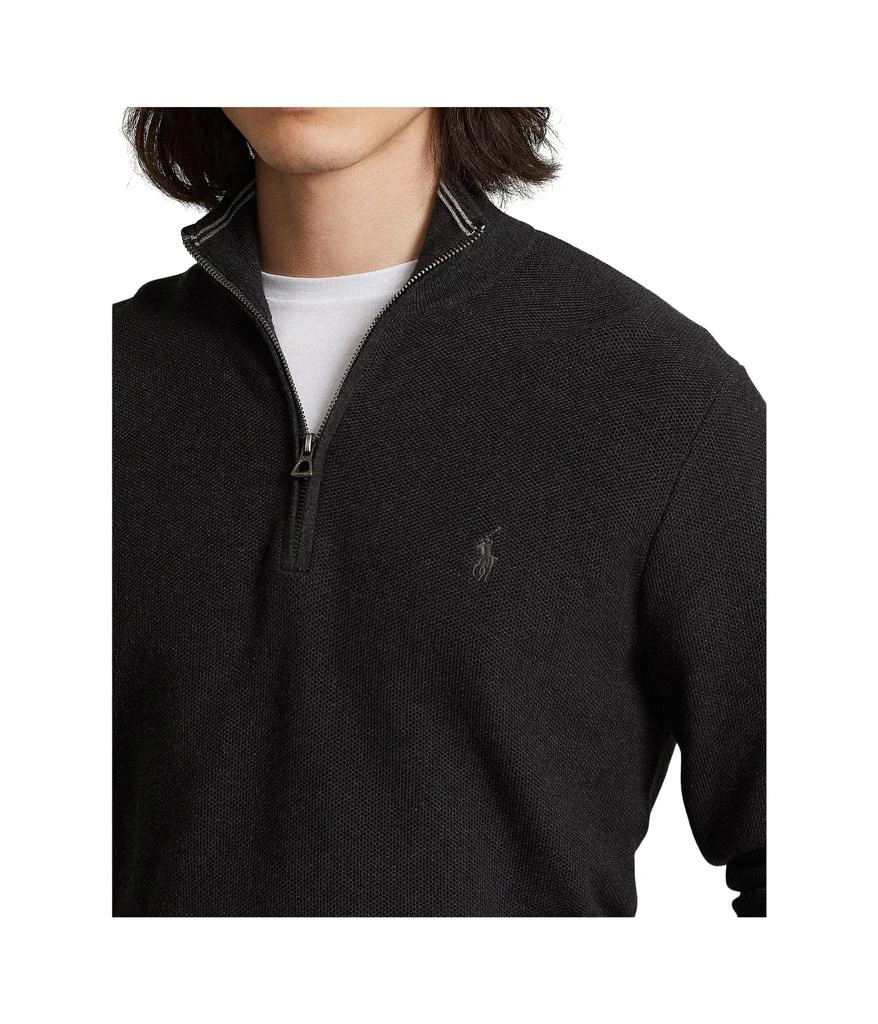 商品Ralph Lauren|Mesh-Knit Cotton 1/4 Zip Sweater,价格¥1034,第3张图片详细描述