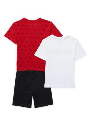 商品True Religion|Little Boy’s 3-Piece Metallic Logo Tees & Shorts Set,价格¥120,第2张图片详细描述