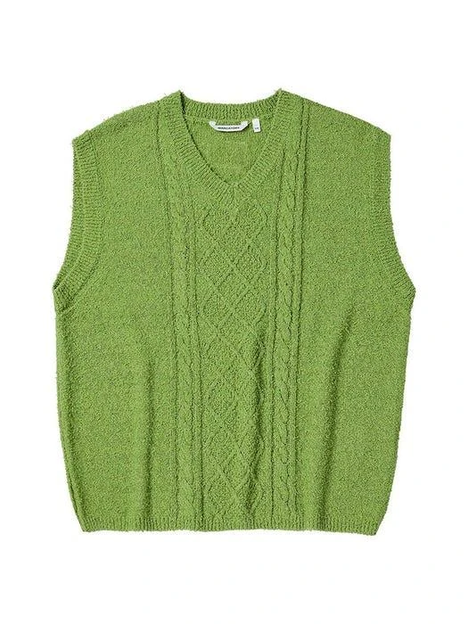 商品MARCATORY|Tail Yarn Vest_Green,价格¥631,第3张图片详细描述