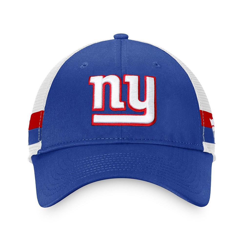 Men's Branded Royal, White New York Giants Iconic Team Stripe Trucker Snapback Hat商品第4张图片规格展示