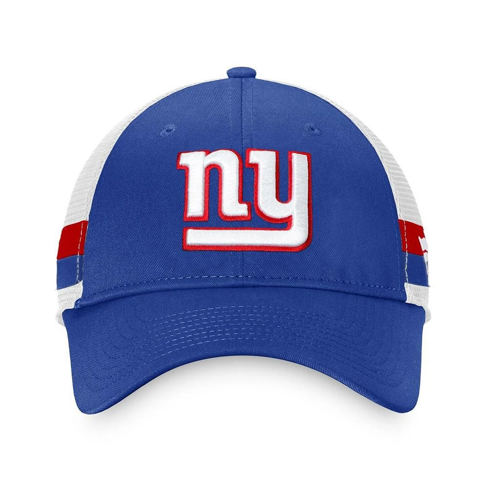 商品Fanatics|Men's Branded Royal, White New York Giants Iconic Team Stripe Trucker Snapback Hat,价格¥190,第4张图片详细描述