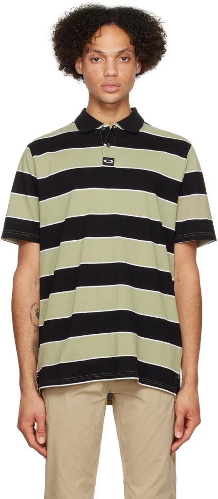 商品Oakley|Green & Black Retro Soft Stripe Polo,价格¥145,第1张图片