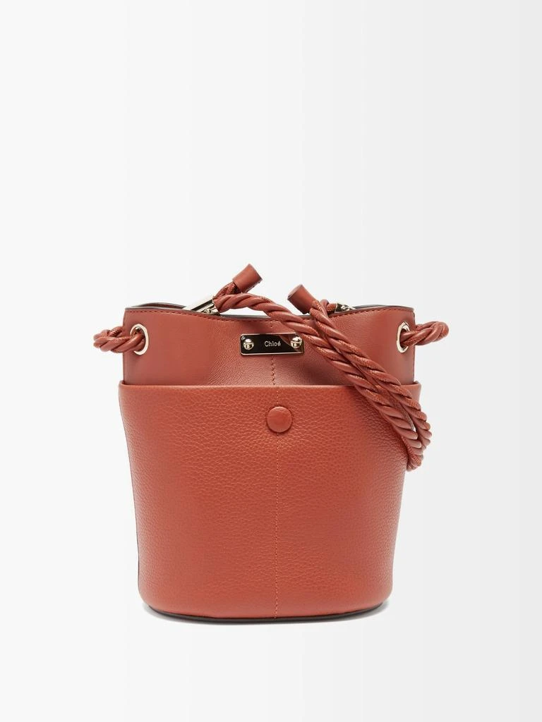 商品Chloé|Key braided-handle leather bucket bag,价格¥5829,第1张图片