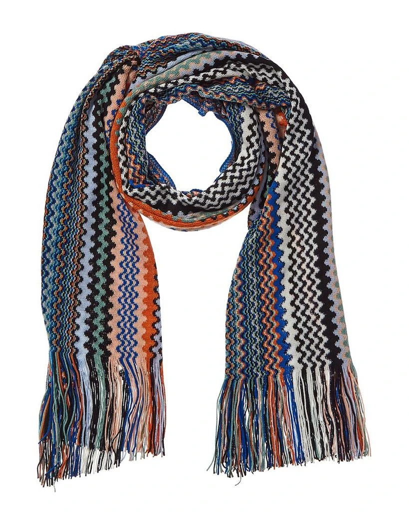 商品Missoni|Wool-Blend Scarf, Blue,价格¥636,第1张图片