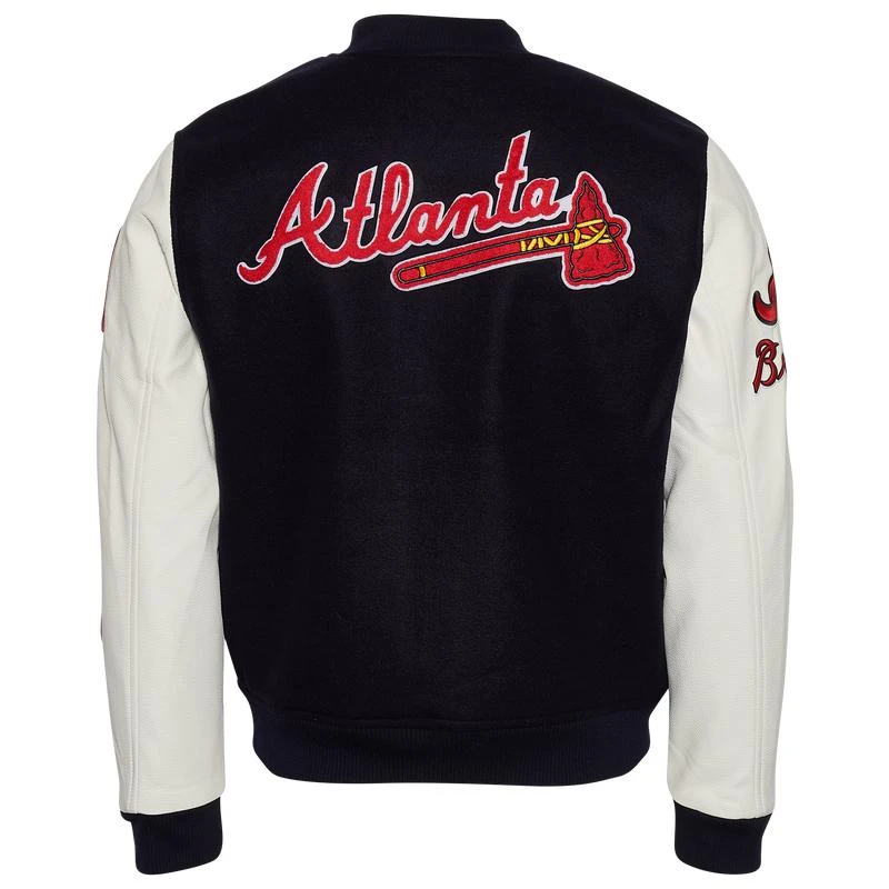 商品Pro Standard|Pro Standard Braves Logo Varsity Jacket - Men's,价格¥1498,第2张图片详细描述