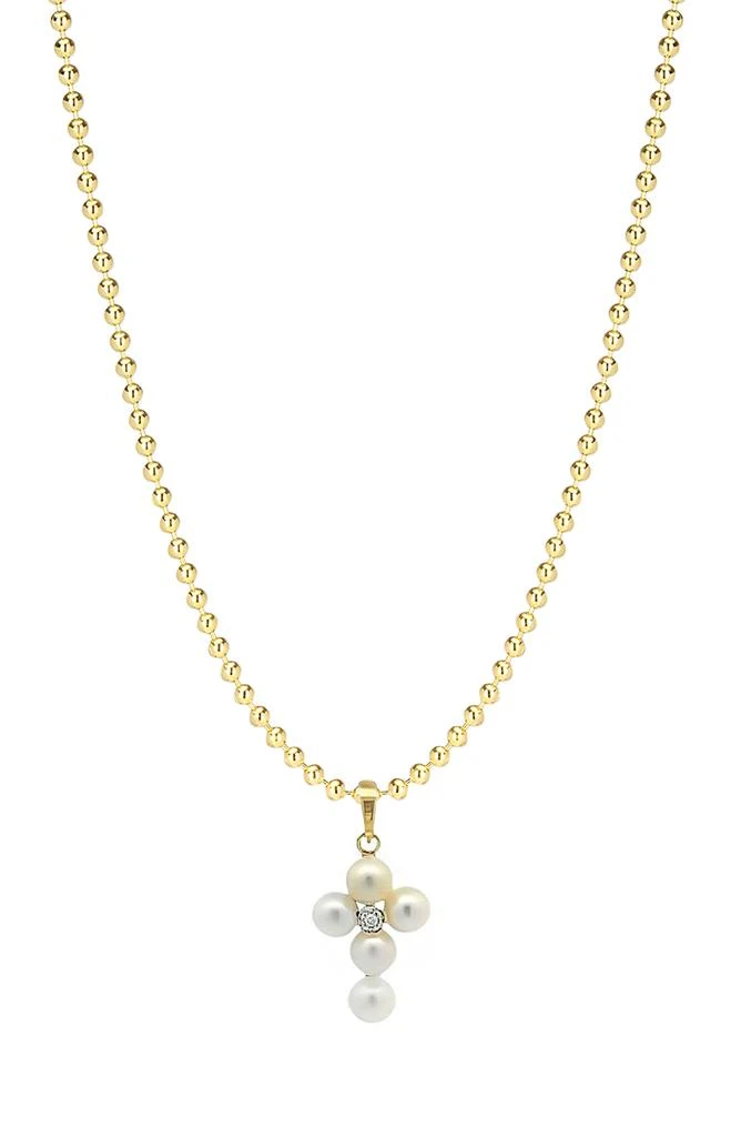 商品Gabi Rielle|Sacred Freshwater Pearl Embrace Pendant Necklace,价格¥300,第1张图片