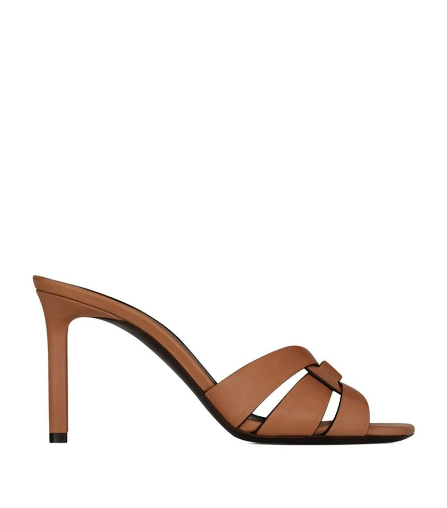 商品Yves Saint Laurent|Leather Tribute Mules 85,价格¥6901,第1张图片