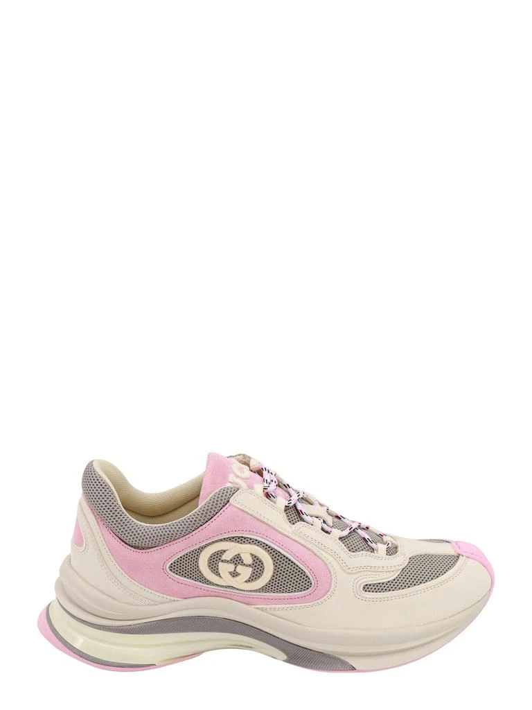 商品Gucci|Leather and nylon sneakers with lateral GG logo,价格¥6095,第1张图片